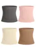 MAKINO FOX Cinturón Lumbar Cálido de Soporte para Mujer, Bolsillos Dobles Delanteros y Traseros para Calentadores de Manos, Cinturón para la Cintura de Protección contra el Frío, Cinturón Lumbar Cálido de Felpa