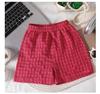 Shorts de Cuadros para Niños y Niñas, Pantalones Casuales en Colores Dulces Macaron, Pantalones para Dormir con Protección Solar y Repelente de Mosquitos, Transpirables y Cómodos