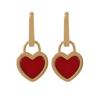 Joyería Baiheng, venta al por mayor, nueva moda, pendientes ligeros de lujo geométricos sencillos con forma de corazón para mujer, estilo coreano, diseño único, hebilla para la oreja
