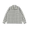 Bsapa Trendyy American Retro Tops Camisas Soltas de Manga Comprida Yuppie Casual Camisas Listradas Masculinas Modernas Cs1781