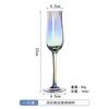 Copa de Vino Tinto Tulipán Colorida Copa para Porto Estilo Europeo Alto Valor de Color Phnom Penh Raya Vertical Cristal Copa
