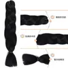 Trenzas Grandes de Fibra Sintética de Comercio Exterior, Trenzas de Colores, Peluca, Cabello para Trenzas Jumbo, Rastas Africanas, Cabello para Crochet