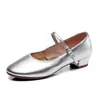 Zapatos de Baile para Mujer de Danza Cuadrada Zapatos de Baile Latino Tacón Grueso para Mujer Adulta Tacón Bajo y Medio Suela Blanda Zapatos para Actuación de Baile Planos