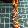 Escuro wukong faca pingente edc paracord pingente lanterna pingente chaveiro pingente diy artesanal padrão auspicioso pingente estilo chinês
