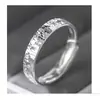 Anillos de Pareja Hielo Roto Plata Pura 999 Modernos Populares en Tiktok Xiaohongshu Par de Anillos Lisos Ajustables Anillo para Dedo Índice