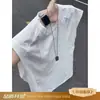 Chaleco Deportivo de Malla de Seda de Hielo Estilo Americano de Secado Rápido para Hombre, Camiseta sin Mangas Delgada Desestructurada de Verano, Camiseta sin Mangas para Gimnasio
