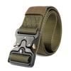 Nuevo Cinturón de Pantalones de Lona de Nylon Imitación Multiusos para Entrenamiento Militar Fanático Deportivo al Aire Libre con Hebilla de Aleación Ancha de 3.8CM