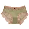 Roupa Íntima Sexy e Doce Estilo Francês para Meninas, Calcinha de Algodão Puro Respirável com Renda e Laço na Cintura Baixa, Calcinha de Renda