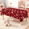 Amazon Transfronterizo Día de San Valentín Mantel Corazón Rojo Profundo Plástico Desechable Rectangular Aniversario Boda Decoración de Boda