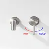 Lavabo de acero inoxidable 304 con grifo de agua fría y caliente oculto, lavabo de pared con salida de pared, grifo de pared preempotrado para uso transfronterizo