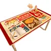 Textura de Cuero de PVC Anti-quemaduras Lujo Ligero Gama Alta Mantel para Mesa de Centro Mesa Mantel Dibujos Animados Tapete para Mesa de Comedor Lavable Impermeable Resistente al Aceite Tapete para Mesa