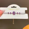Pulseira Europeia e Americana Transfronteiriça de Zircônia Coração Flor Puxador Pulseira de Luxo Leve Toque de Alto Padrão Senso de Design Joia de Mão de Nicho para Mulheres