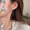 Brincos Simples de Laço com Franjas para Mulheres, Moda Versátil Personalidade Criativa Novo Estilo Geométrico Tendência