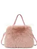 Bolso de Mano de Felpa Transfronterizo Imitación Piel de Zorro Bolso de Mano de Moda Bolso Pequeño Peludo de Gama Alta Fabricante Bolsas al Por Mayor