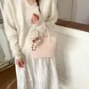 Moda Estilo Coreano Bolso con Patrón de Lichi Bolso Tote Pequeño para Mujer 2026 Nuevo de Primavera Bolso Cubo Bolso Cruzado Simple Bolso Madre-Hija