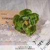 Camelia Cabeza de Flor Pequeña Flor Artificial Falsa Hecha a Mano Horquilla DIY Guirnalda Venta al por Mayor Boda Retro Ramillete Accesorios de Fotografía