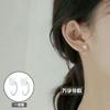 No. 2 999 aretes de plata esterlina para mujer, pequeños redondos cautivos para perforación de oreja, aretes de plata, pequeños de plata, para dormir sin quitar