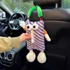 Caja de pañuelos para coche colgante monstruo de dibujos animados bolsa colgante para respaldo de asiento de coche caja de pañuelos para coche suministros de decoración interior de coche