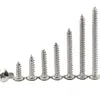 Parafuso de aço inoxidável 304 fenda cruzada cabeça panela autoatarraxante parafuso alongado cabeça redonda autoatarraxante 3mm M6 M8