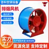 Ventilador extractor de humos ignífugo HTF, ventilador extractor de humos de flujo axial de alta temperatura, adecuado para aparcamientos subterráneos, centros comerciales y plantas industriales para extracción y ventilación de humos.