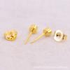 Celebridad de Internet Más Vendido Aretes DIY Accesorios de Joyería Acero Inoxidable Chapado en Oro Real Exquisito Soporte de Pedrería Clavo Simple para Hueso de la Oreja