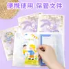 Carpeta Portadocumentos Doble Forma Colorida con Lentejuelas para Bricolaje Carpeta de Plástico PP con Impresión a Color Portadocumentos Multibolsillo con Lentejuelas