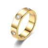Anillo de circonita de acero de titanio para mujer, diseño de nicho transfronterizo, anillo liso para amantes, anillo de cola de alta gama de lujo ligero para hombre, anillo de moda para comida