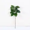 Hojas de magnolia artificiales, tacto realista, hojas de goma, follaje para arreglo floral en jarrón de casa, paisajismo de proyecto de sala modelo, plantas verdes falsas