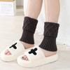 Nuevos Calcetines Cálidos de Lana con Forma de Diamante, Plegables, Cortos, Europeos y Americanos para Primavera, Otoño e Invierno, Leggings de Punto Versátiles para Mujer, Cubrebotas y Cubrepiés