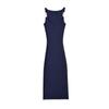 Vestido Saia de Tricô com Suspensório, Puro Desejo, Garota Quente, Sexy, Justo, Cobre o Quadril, Verão, Afina a Cintura, Costura, Comprimento Médio