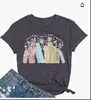 Comercio Exterior Tops para Mujer Comercio Electrónico Transfronterizo Amazon Libro Camiseta de Algodón Colorida con Estampado de Flores