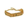 Pulseras y anillos vintage de segunda mano con piedras preciosas de colores, conjuntos de joyería transfronterizos europeos y americanos, accesorios de lujo hechos a mano de nicho al por mayor