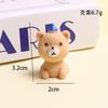 Lindo cachorro tridimensional de dibujos animados, accesorios de resina para bricolaje, llavero colgante para coche, pequeños adornos, materiales decorativos.