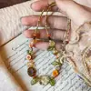 Collar de Dopamina Color Caramelo para Mujer Versátil Diseño de Nicho Cadena para Clavícula de Perlas Choker Dulce Fresco Chica Picante Joyería de Redes Sociales