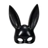 Venda Quente Transfronteiriça Máscara de Festa para Meninas Coelho de Orelha Longa Material PVC Anime Halloween Adereços de Fantasia de Baile