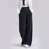 Pantalones Anchos de Maternidad con Caída, Otoño e Invierno 2025 Engrosados Nuevos Sueltos Casuales de Pierna Ancha Sin Soporte Abdominal Ropa de Maternidad