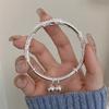 Pulsera Popular Floral de Plata Pura para Mujer, Sencilla y de Moda, Pulsera Ajustable Chapada en Plata, Brazalete de Plata, Venta al por Mayor desde la Fábrica de Origen