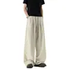 Calça Masculina Drapeada Americana de Perna Larga com Pregas de Faca Linha A 2026 Primavera Verão Solta com Design de Pregas Duplas Calça Longa Casual