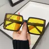 Nuevas gafas de sol de alta gama con montura grande estilo ins, tendencia europea y americana, protección UV, gafas marrones para mujer, estilo de celebridad de internet 2332