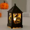 Decoração de Festa de Halloween Transfronteiriça Nova Adereços de Terror Lanterna de Abóbora de Halloween Lanterna de Vento Portátil de Fantasma