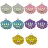 5 Colgantes de Resina de Colores con Imitación de Concha de Perla para Bolsas DIY, Cadenas para Teléfono Móvil, Llaveros, Accesorios de Joyería, Materiales