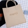 Feltro Tote Bag Shopping Bag Grande Capacidade Bag Itens Armazenamento Moda Feminina Feltro Tote Bag Custom