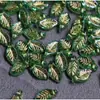 Cuentas Checas 6x12mm 40 Colores Hoja de Laurel Hojita Cuentas de Vidrio Cuentas Esmaltadas Joyería Hecha a Mano DIY con Metabo