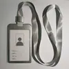 Porta-Crachá de Alumínio Anti-Magnético de Face Única com Cordão Porta-Crachá de Metal para Trabalho Cartão de Acesso de Estudante Porta-Cartão de Ônibus