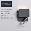 Luminária de parede para leitura em estilo nórdico com interruptor, adequada para quartos de hotel e pousadas, spot de LED criativo rotativo