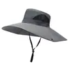 Sombrero de ala ancha de 15 cm para hombre, para exteriores, para el sol, para verano, para pescar y para pescador de montaña.