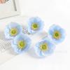 Flor de Amapola Artificial de 7.5 cm, Material de Alta Gama Realista Estilo Antiguo Hanfu para Manualidades, Flor Falsa para Decoración de Bodas
