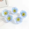 Cabeza de Flor de Amapola Simulada con un Diámetro de 8 cm, Accesorio para Pasador de Pelo DIY, Decoración Floral para Ropa, Empaque de Caja de Dulces para Bodas