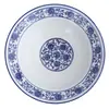 Porcelana azul e branca boca rasa Shaanxi loja de macarrão Liangpi tigela comercial tigela de massa de macarrão respingada de óleo tigela de macarrão misto tigela de Roujiamo carne cozida