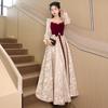 Vestido de Brindis de Novia 2026 Nuevo Estilo Moderno de Manga Larga Vestido de Boda y Compromiso Vestido de Noche de Banquete de Agradecimiento para Mujer